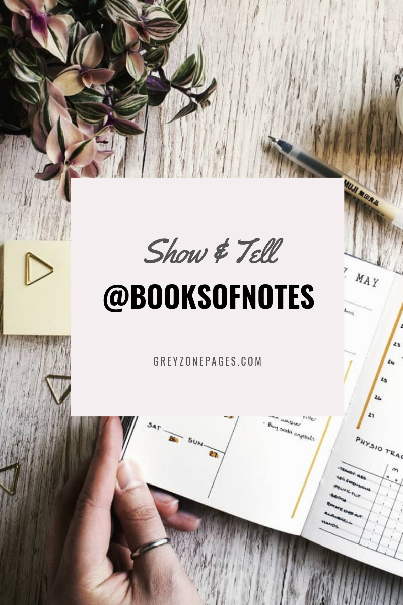 Bullet Journal Show & Tell - @BooksofNotes - GreyZone Pages